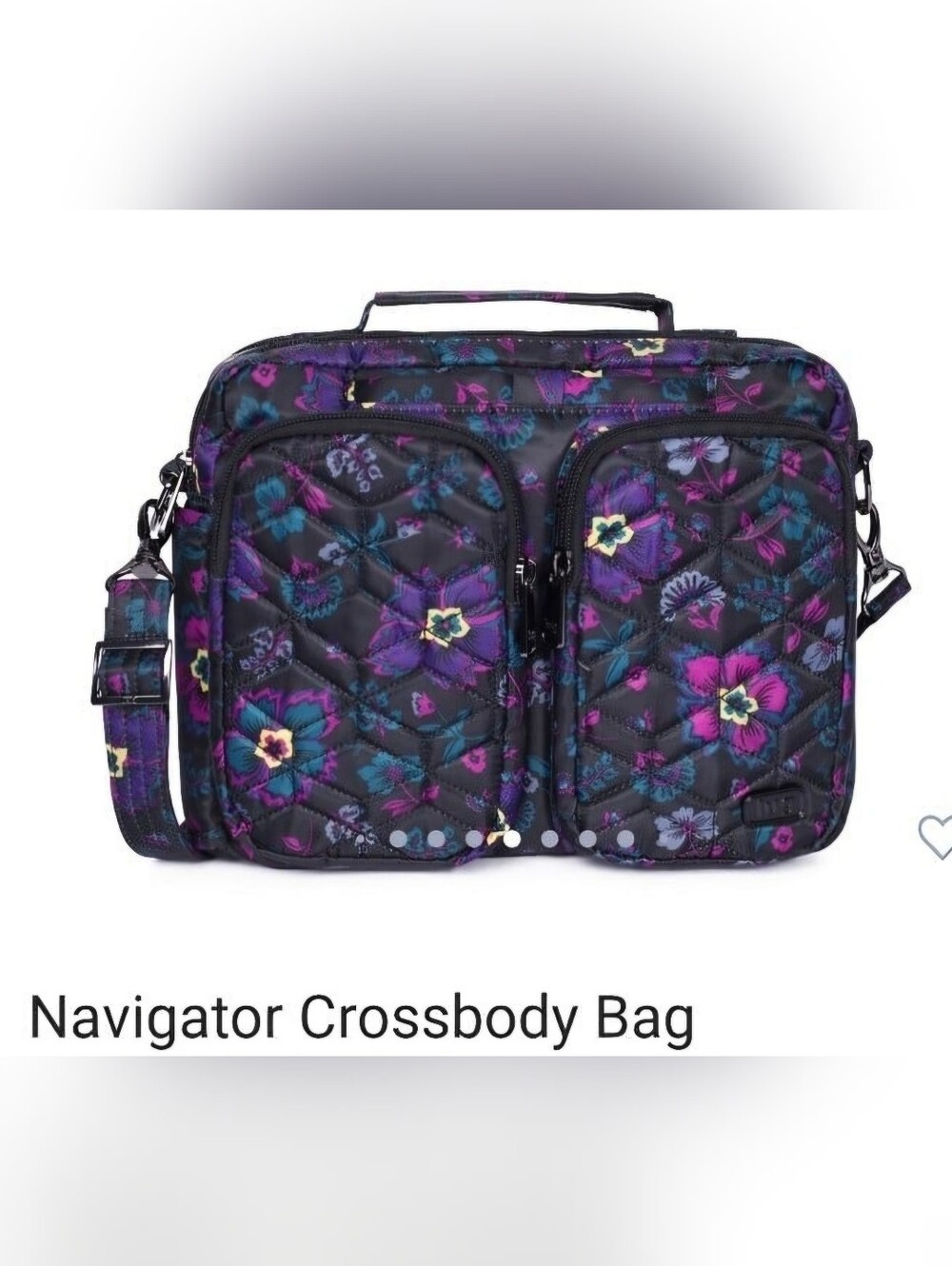 Lug Navigator Boho Floral Black Bag